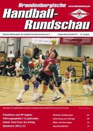 Brandenburgische - Abteilung Handball â SV Lokomotive Rangsdorf ...