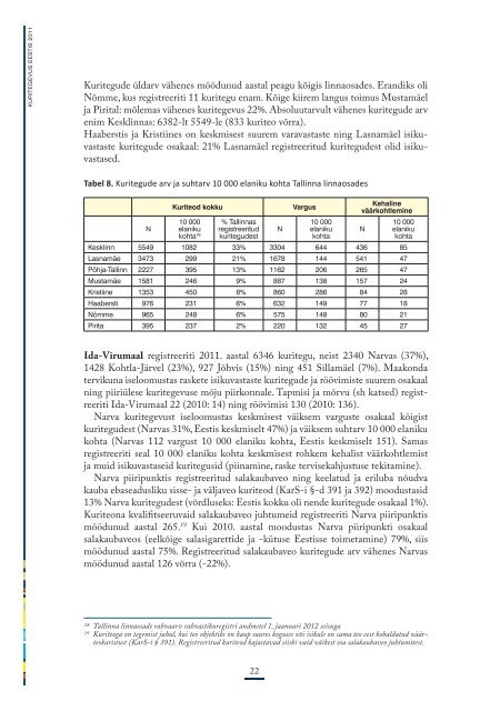 16. Kuritegevus Eestis 2011 - Justiitsministeerium