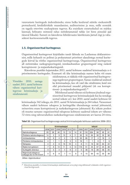 16. Kuritegevus Eestis 2011 - Justiitsministeerium