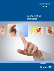 Le marketing sensoriel - mdeie - Gouvernement du Québec
