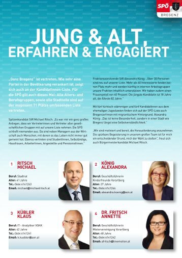 erFAhren & enGAGIert - SPÃ Vorarlberg