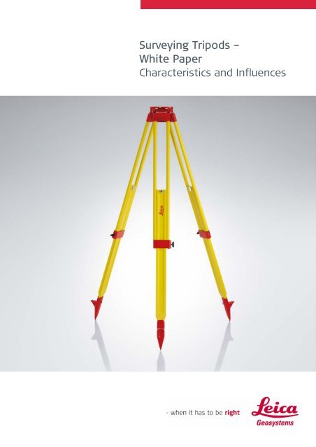 Surveying Tripods â White Paper Characteristics and ... - Cansel