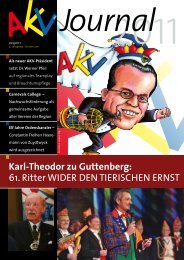 Karl-Theodor zu Guttenberg: 61. Ritter WiDeR DeN tieRiSCHeN - AKV