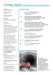 gds numero 3 anno 2012 - Ordine Regionale dei Geologi di Sicilia