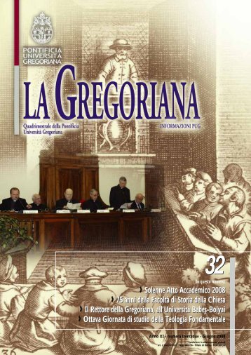 UniversitÃ  Gregoriana - Rivista La Gregoriana - n.32 - Pontifical ...