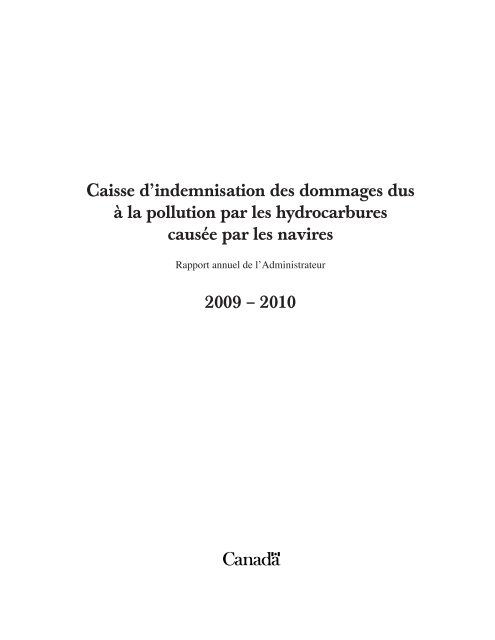 Caisse d'indemnisation des dommages dus à la pollution par les ...