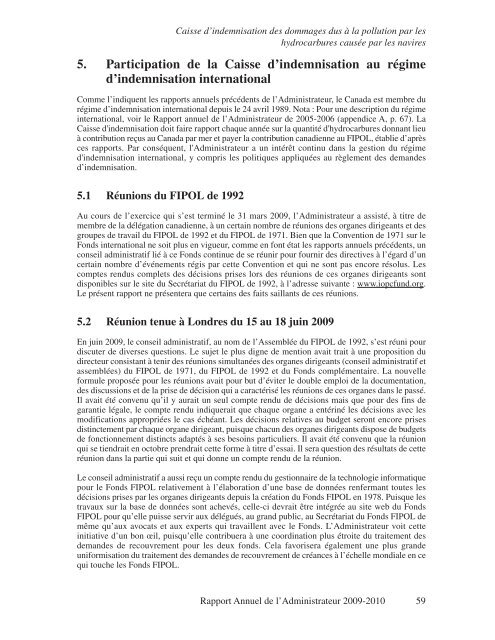 Caisse d'indemnisation des dommages dus à la pollution par les ...