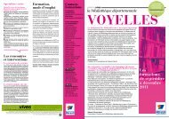Voyelles Formations - pierresvives - Conseil GÃ©nÃ©ral de l'HÃ©rault