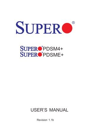 Motherboard Manual (PDF) - Supermicro