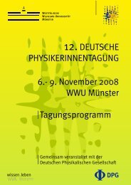 9. November 2008 WWU MÃ¼nster Tagungsprogramm - Deutsche ...