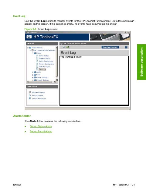 HP LaserJet P2015 Printer Software Technical Reference - ENWW