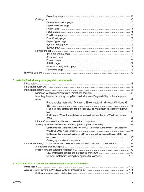 HP LaserJet P2015 Printer Software Technical Reference - ENWW