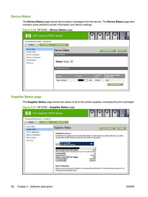 HP LaserJet P2015 Printer Software Technical Reference - ENWW