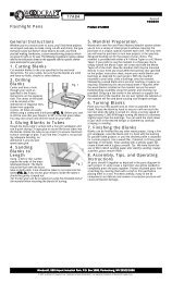 General Instructions 1. Cutting Blanks 2. Drilling Blanks ... - Woodcraft