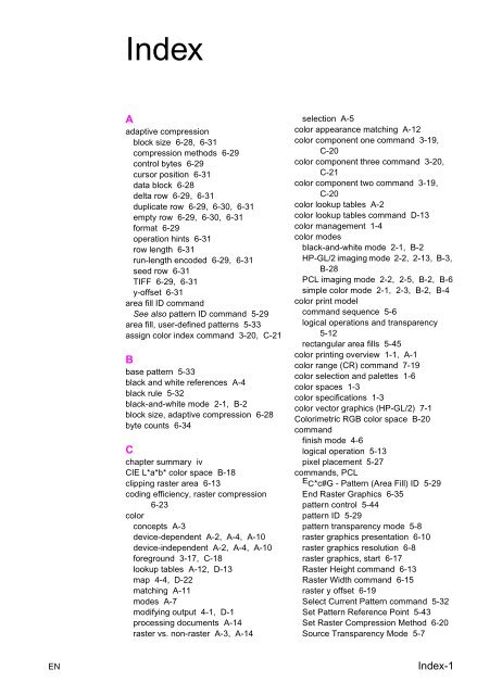 PCL 5 Color Technical Reference Manual - Business Support ...