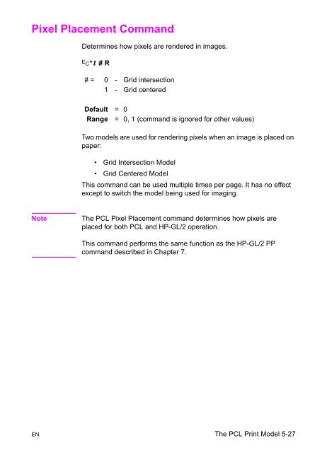 PCL 5 Color Technical Reference Manual - Business Support ...