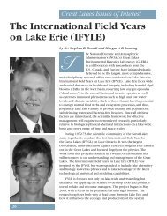 The International Field Years on Lake Erie (IFYLE) - GLERL - NOAA