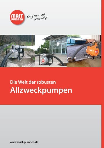 Allzweckpumpen NP 4, NP 8, NP 12 - Mast Pumpen GmbH