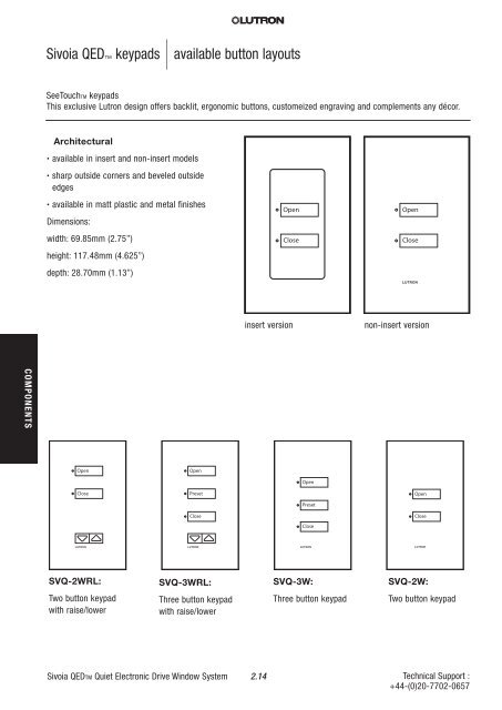 Technical Reference Guide - Lutron