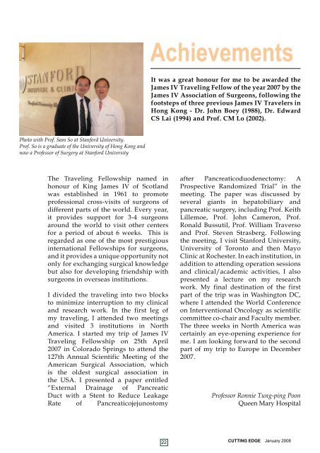 CUTTING EDGE January 2008 - The College of Surgeons of Hong ...