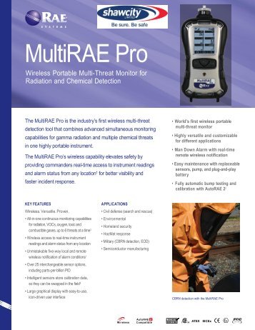 MultiRAE Pro Data sheet