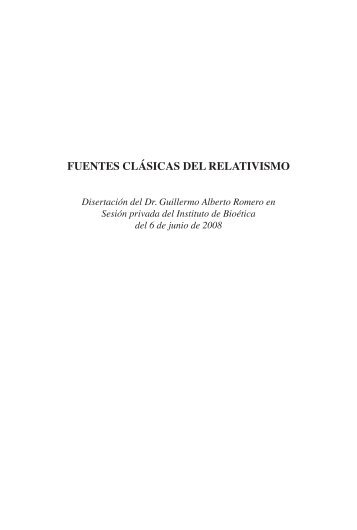 fuentes clásicas del relativismo - Academia Nacional de Ciencias ...