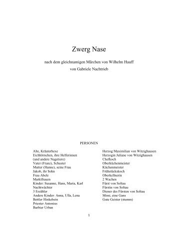 Zwerg Nase (Wilhelm Hauff)