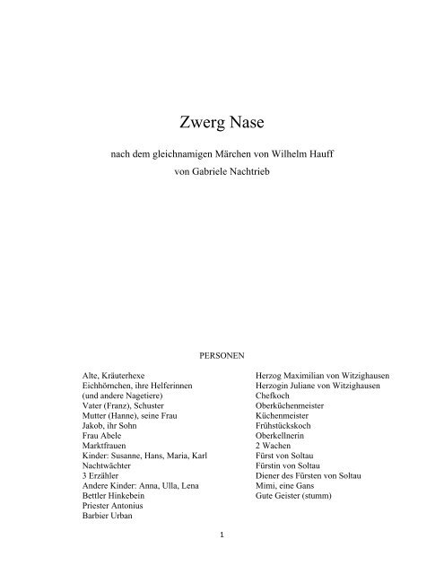 Zwerg Nase (Wilhelm Hauff)