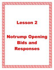 Lesson 2 Notrump Opening Bids and Responses - Better Bridge