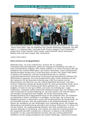 Jahresrückblick 2008 - Mastholte-Online