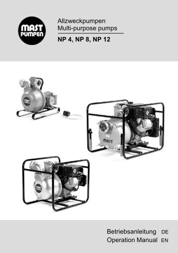 Betriebsanleitung Allzweckpumpen - Mast Pumpen GmbH