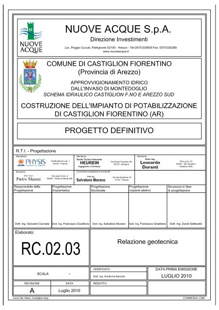 CF02_RC-02-03_Rel. geotecnica.pdf - Nuove Acque