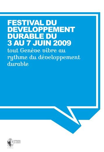 festival du developpement durable du 3 au 7 juin 2009 - Maison de l ...