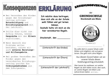 Erziehungsvertrag der Grundschule Stockstadt am Main