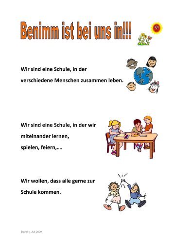 Wir sind eine Schule, in der verschiedene Menschen zusammen ...