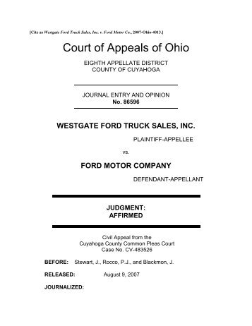 Westgate Ford Truck Sales, Inc. v. Ford Motor Co. - Supreme Court