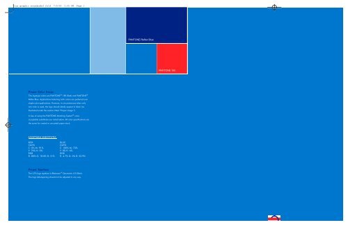 Proper Color Usage PANTONE Reflex Blue PANTONE 185 Proper ...