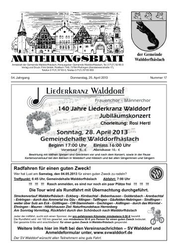 Donnerstag, 25.04.2013 - WalddorfhÃƒÂ¤slach