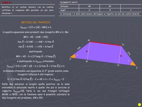 topografia 3 rettifiche e spostamenti