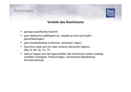 Grundlagen Eloxieren Aluminiumpassivierung auf Basis ... - SurTec