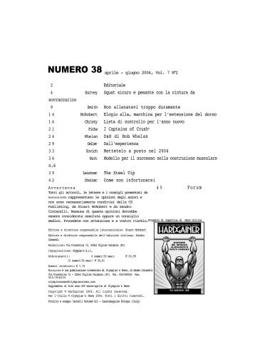 Hard Gainer - l'ultimo numero! - in formato pdf - Olympian's News