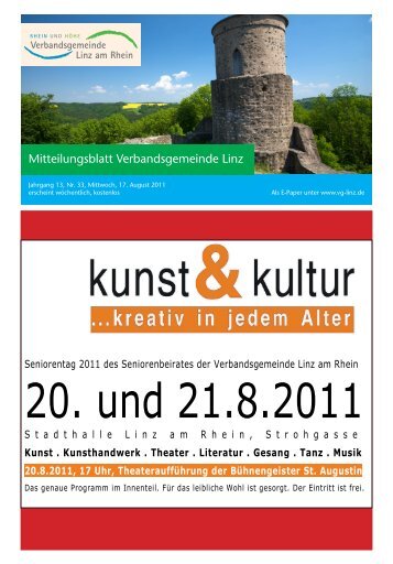 Ausgabe Nr. 33 vom 17.08.2011 - Verbandsgemeindeverwaltung ...