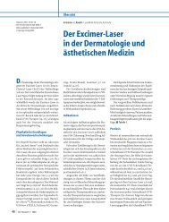 Der Excimer-Laser in der Dermatologie und Ã¤sthetischen Medizin