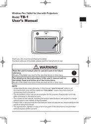 Hitachi TB-1 Wireless Tablet User Manual - Electronic Whiteboards ...