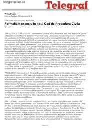 Formalism excesiv in noul Cod de Procedura Civila - Telegraf