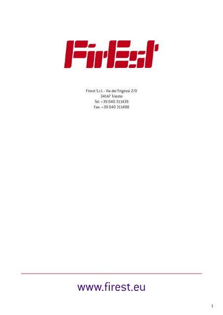 Scarica il catalogo - Firest Srl