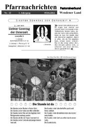 Download Pfarrnachrichten Nr. 22 - Pastoralverbund Wendener Land