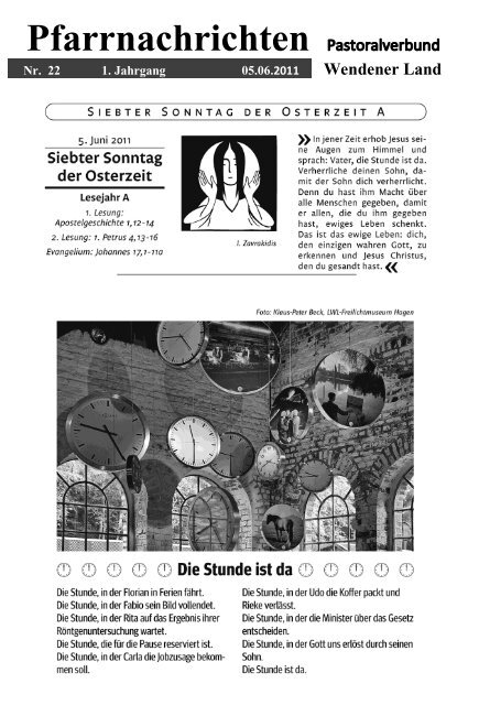 Download Pfarrnachrichten Nr. 22 - Pastoralverbund Wendener Land