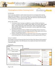ThinkingStorm Online Tutoring Center - thecampuscommon.c..