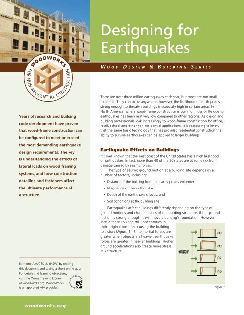 Designing for Earthquakes (fact sheet) - WoodWorks